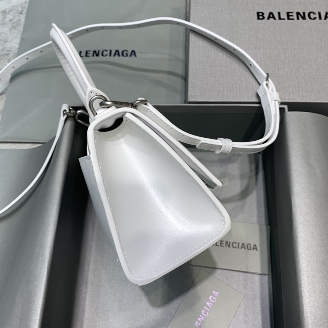 Balenciaga Hourglass XS Handbag Box Calfskin Shoulder Bag Beige